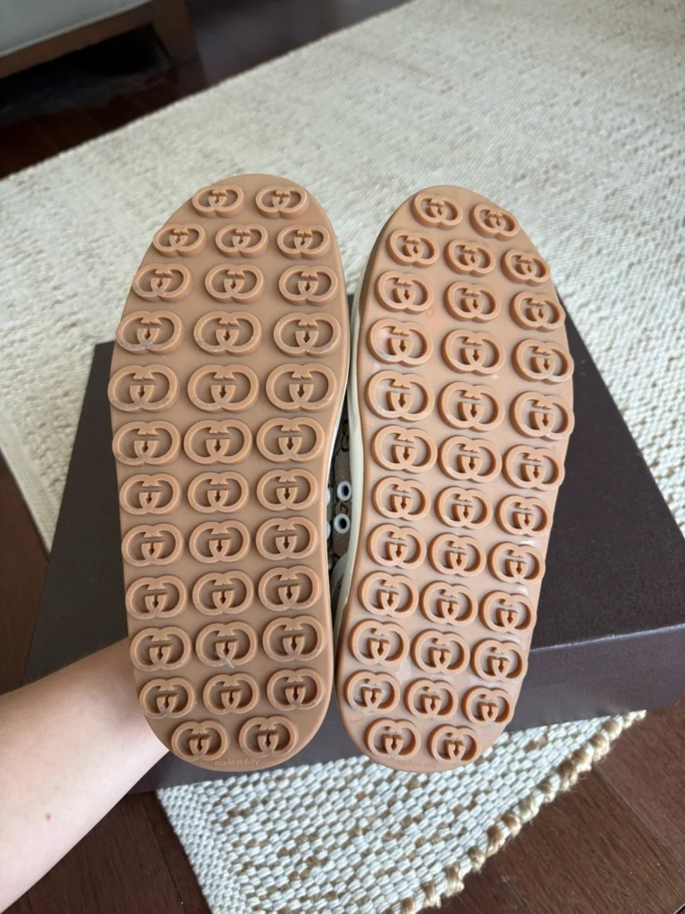 GUCCI GG Canvas Low-Top Platform Sneakers Women’s US 7.5 Tennis Track Style - Picture 7 of 13